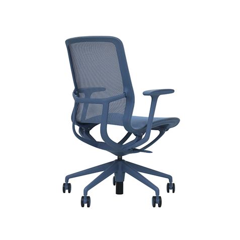 SILLA OFICINA GAMA SENSE ELEGANCE AZUL CROMAD - Imagen 4
