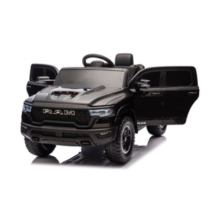 COCHE INFANTIL A BATERIA CON CONTROL REMOTO RAM 1500 SUPER TRUCK NEGRO