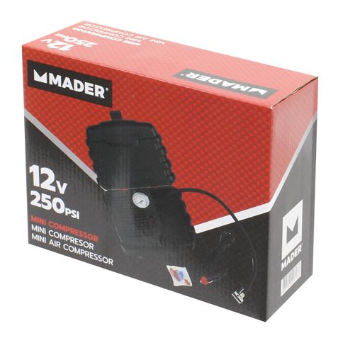 MINI COMPRESOR AIRE 250PSI, 12V MADER - Imagen 2
