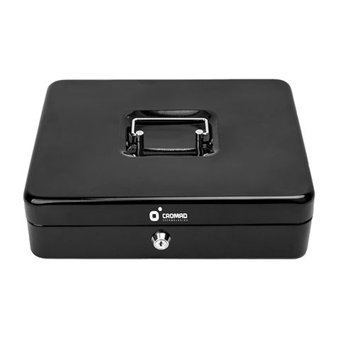 CAJA DE CAUDALES METÁLICA CON LLAVE 9X30X24CM 5 COMPARTIMENTOS CROMAD - Imagen 2