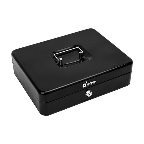 CAJA DE CAUDALES METÁLICA CON LLAVE 9X30X24CM 5 COMPARTIMENTOS CROMAD - Imagen 3