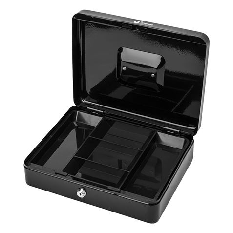 CAJA DE CAUDALES METÁLICA CON LLAVE 9X30X24CM 5 COMPARTIMENTOS CROMAD - Imagen 4