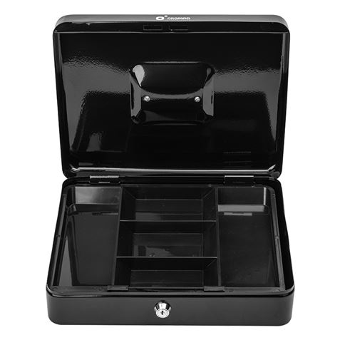 CAJA DE CAUDALES METÁLICA CON LLAVE 9X30X24CM 5 COMPARTIMENTOS CROMAD - Imagen 5