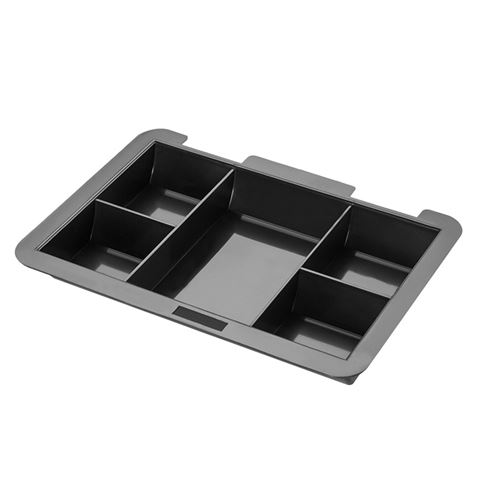 CAJA DE CAUDALES METÁLICA CON LLAVE 9X25X18CM 5 COMPARTIMENTOS CROMAD - Imagen 4