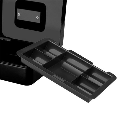 CAJA DE CAUDALES METÁLICA CON LLAVE 9X25X18CM 5 COMPARTIMENTOS CROMAD - Imagen 5