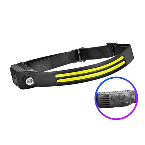 LINTERNA LED DE CABEZA FRONTAL LED 800LM + 200LM Y SENSOR DE MANOS ELBAT - Imagen 2