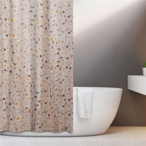 CORTINA DE BAÑO 100% POLIESTER GRANITO HBS