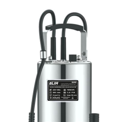 BOMBA SUMERGIBLE INOX AGUAS SUCIAS 1HP BLIM - Imagen 3