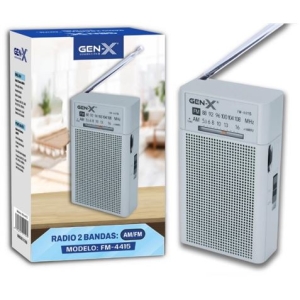 RADIO PORTATIL AM/FM ANALOGICA ALTA SENSIBILIDAD PLATA FM-4415 GEN-X