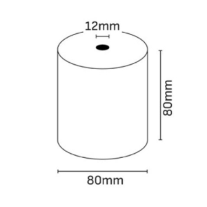 ROLLO PAPEL TÉRMICO 80X80X12MM OQONOS