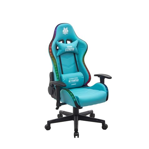 SILLA GAMING RGB SERIE FENRIR VERDE CROMAD - Imagen 2