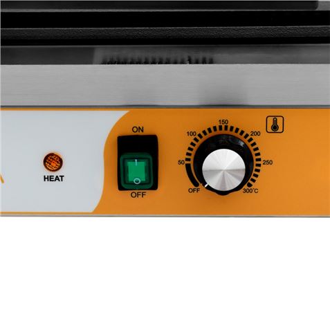 SANDWICHERA INDUSTRIAL SUPERFICIE MIXTA (RAYADA + LISA) 2200W CHEF PRO - Imagen 5