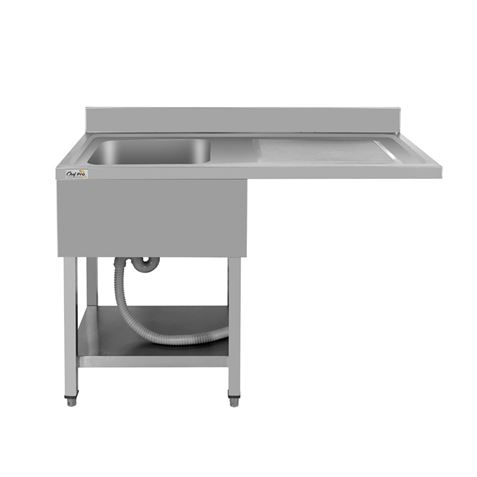 FREGADERO INDUSTRIAL 140X70X85CM CUBETA IZQUIERDA Y ESTANTE CHEF PRO - Imagen 2