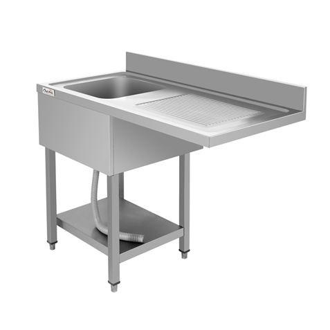 FREGADERO INDUSTRIAL 140X70X85CM CUBETA IZQUIERDA Y ESTANTE CHEF PRO - Imagen 3