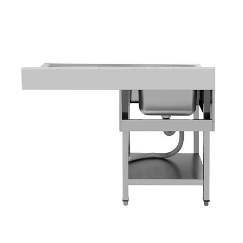 FREGADERO INDUSTRIAL 140X70X85CM CUBETA IZQUIERDA Y ESTANTE CHEF PRO - Imagen 5