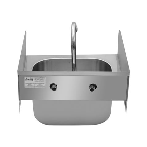 FREGADERO MURAL ACERO INOX PROFESIONAL CON GRIFO Y BACKSPLASH CHEF PRO - Imagen 5