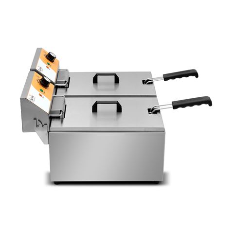 FREIDORA ELÉCTRICA PROFESIONAL 11+11 LITROS 2X3000W CHEF PRO - Imagen 4