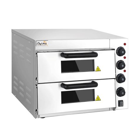 HORNO DE PIZZA ELÉCTRICO PROFESIONAL 2 CÁMARAS 3000W CHEF PRO - Imagen 3