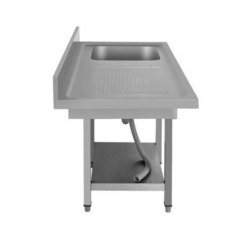 FREGADERO INDUSTRIAL 140X70X85CM CUBETA DERECHA Y ESTANTE CHEF PRO - Imagen 4