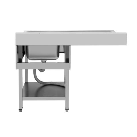 FREGADERO INDUSTRIAL 140X70X85CM CUBETA DERECHA Y ESTANTE CHEF PRO - Imagen 5