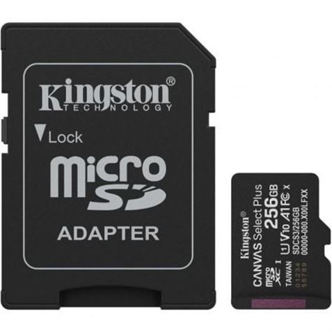 MEMORIA MICRO SD KINGSTON CLASE 10 256GB 100MB/S