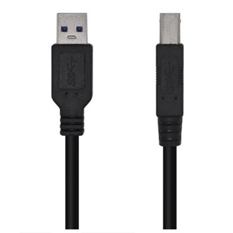 CABLE IMPRESORA USB 3.0 2 METROS NEGRO AISENS - Imagen 2