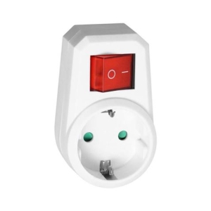 ENCHUFE SCHUKO 1 TOMA CON INTERRUPTOR