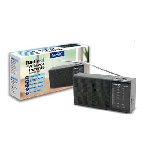 RADIO PORTATIL AM/FM DIAL CLASICO NEGRA GEN-X - Imagen 2