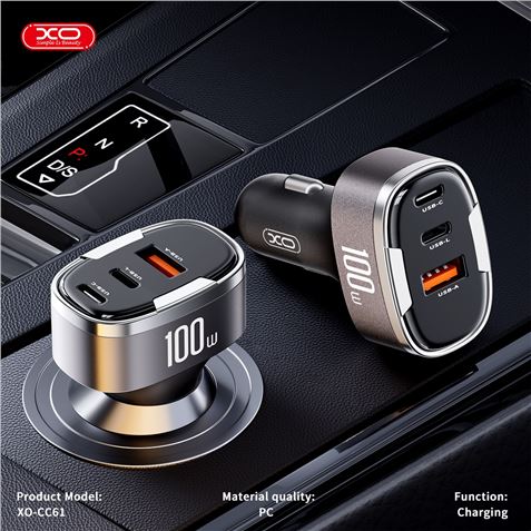 CARGADOR MECHERO CC61 3XUSB 100W XO - Imagen 3
