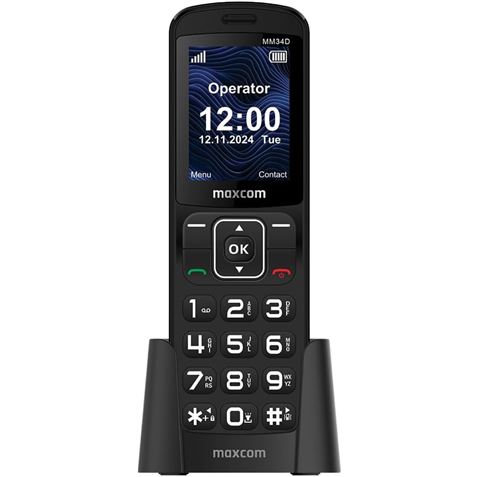 TELEFONO INALAMBRICO CON SIM 4G MM34D NEGRO MAXCOM