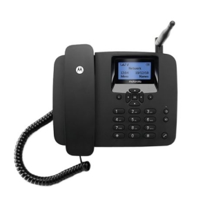 TELEFONO FIJO MOTOROLA FW200L GSM | SIM | LCD | NEGRO