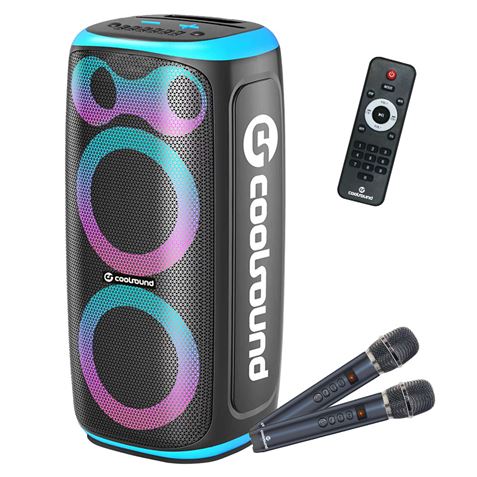 ALTAVOZ KARAOKE PORTATIL COOLSOUND BLAST PUMP 2X6.5" 350W AZUL