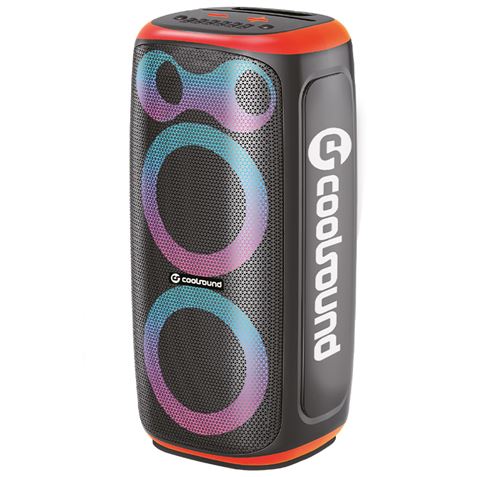 ALTAVOZ KARAOKE PORTATIL COOLSOUND BLAST PUMP 2X6.5" 350W NARANJA - Imagen 2