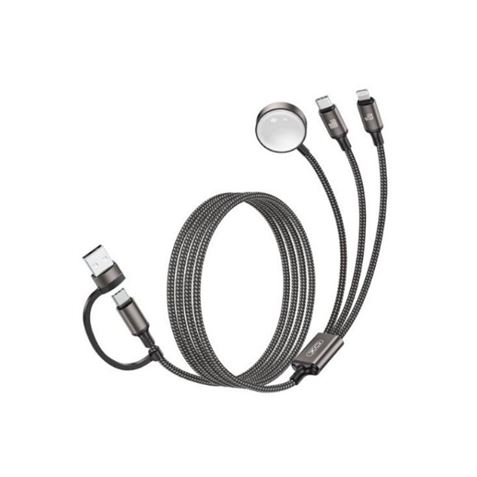 CABLE USB-A/C 3 EN 1 2X USB-C Y CARGADOR MAGNETICO PARA SMARTWATCH CX040 XO
