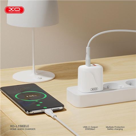 CARGADOR CARGA RAPIDA 30W USB-A /USB-C L151 + CABLE LIGHTNING BLANCO XO - Imagen 2