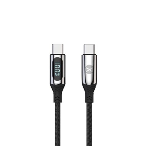 CABLE TIPO C A TIPO C LCD 100W 1M NEGRO FOREVER