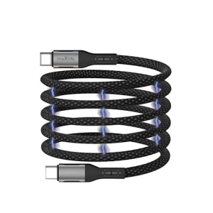 CABLE NYLON TIPO C A TIPO C MAGNETICO 100W 1M NEGRO MAXLIFE