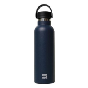 BOTELLA TERMO 600ML ACERO INOXIDABLE NEGRO SAFTA