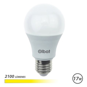 BOMBILLA LED A65 | 17W | 2100LM | E27 | LUZ CALIDA | ELBAT