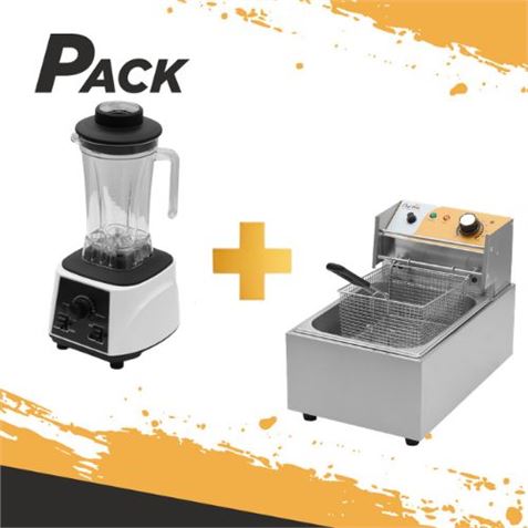 PACK FREIDORA INDUSTRIAL 9 LTROS 2500W + BATIDORA PROFESIONAL 2000W CHEFPRO