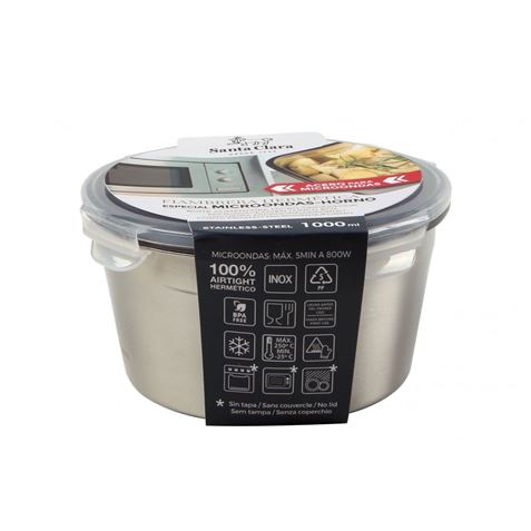 FIAMBRERA ACERO 1L APTA PARA MICROONDAS Y HORNO STA CLARA