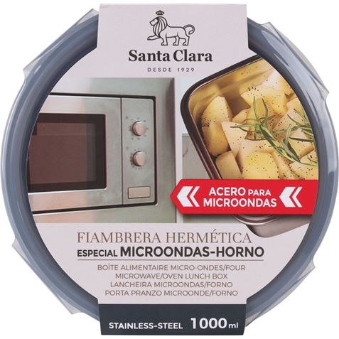 FIAMBRERA ACERO 1L APTA PARA MICROONDAS Y HORNO STA CLARA - Imagen 2