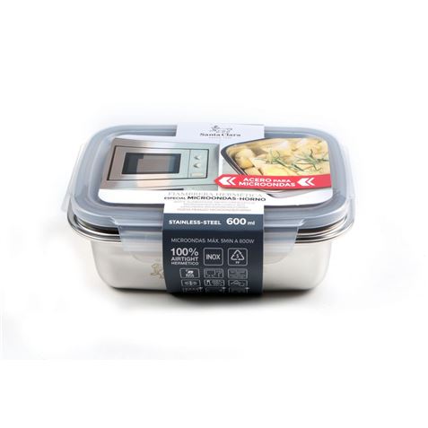 FIAMBRERA ACERO 0.6L APTA MICROONDAS Y HORNO STA CLARA
