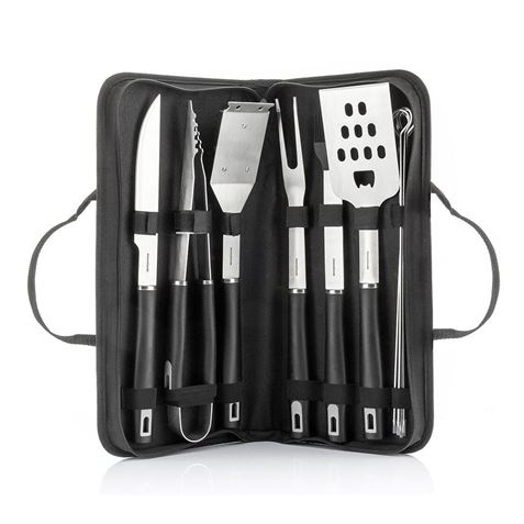 KIT DE 6 UTENSILIOS PARA BARBACOA CON MALETIN - Imagen 2