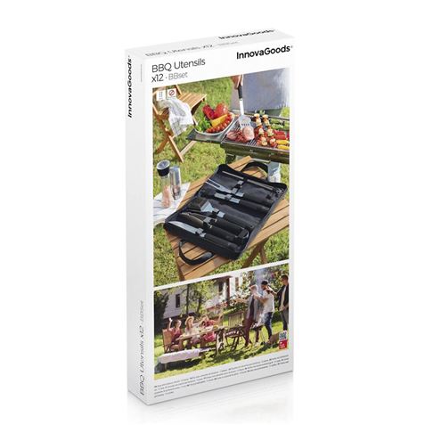 KIT DE 6 UTENSILIOS PARA BARBACOA CON MALETIN - Imagen 4