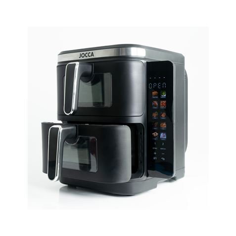 FREIDORA DE AIRE DOBLE COMPARTIMENTO 5.5L + 5.5L 11L JOCCA - Imagen 3