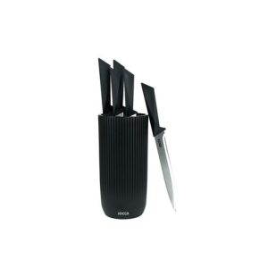SET 5 CUCHILLOS ACERO INOXIDABLE + TACOMA NEGRO JOCCA