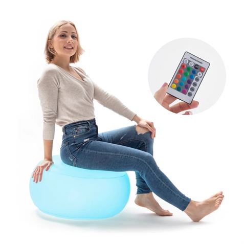 ASIENTO HINCHABLE LED CON MANDO A DISTANCIA |100KG | IP68 | INNOVAGOODS