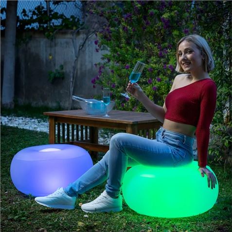ASIENTO HINCHABLE LED CON MANDO A DISTANCIA |100KG | IP68 | INNOVAGOODS - Imagen 2