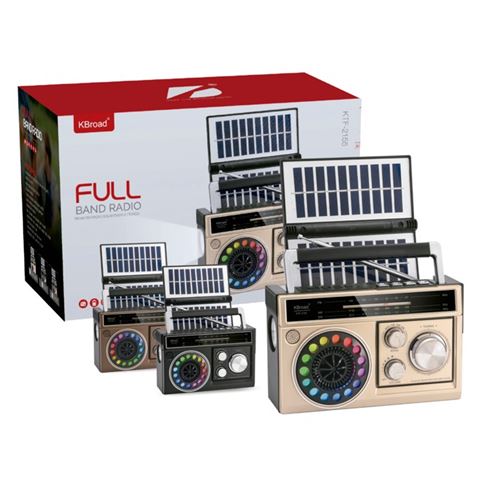 RADIO SOLAR - ALTAVOZ BT | USB | TF | LINEIN | FM | AM | SW | RGB GENX